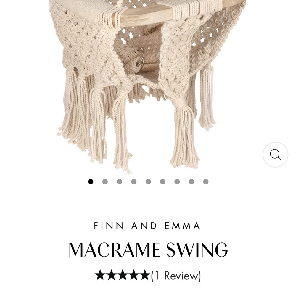 Cream Macrame Swing